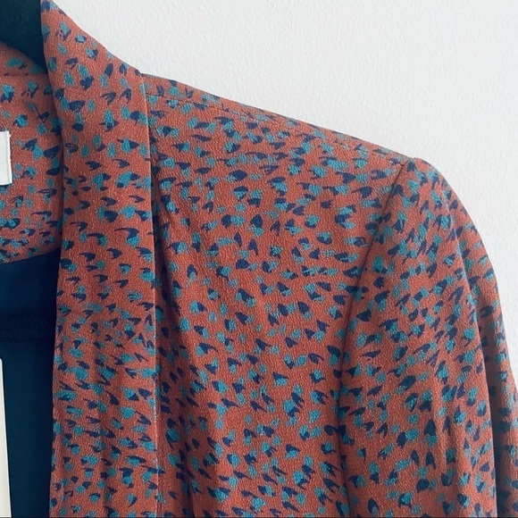 SEE U SOON Burgundy Abstract Polka Dot Open Cropped Blazer NWT - Picture 5 of 11